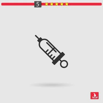 Syringe vector icon Stock Illustration
