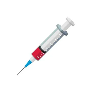 Syringe vector illustration in flat style design Stock Illustration