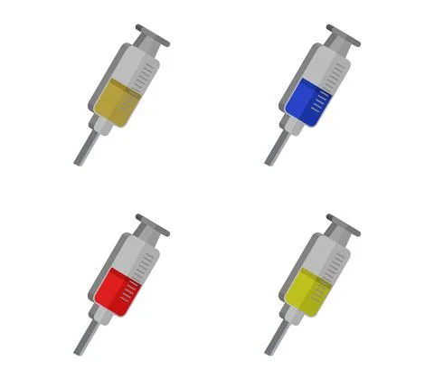 Syringe in vector on white background Stock Illustration