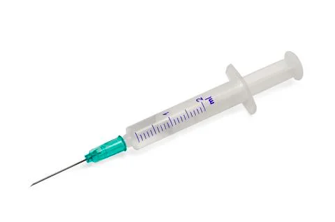 Syringe on white background Stock Photos