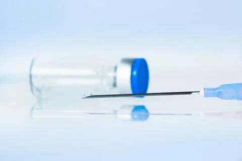 Syringe on white background Foto stock