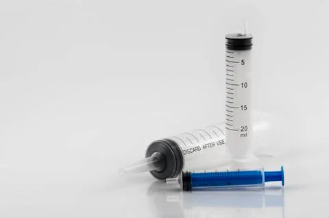 Syringes front group Stock Photos