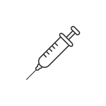 Syringe/vaccine icon on white background Stock Illustration