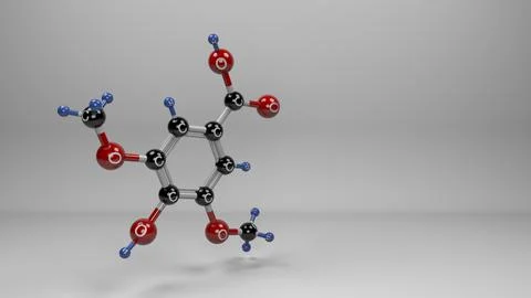 Syringic acid molecule. Stock Illustration