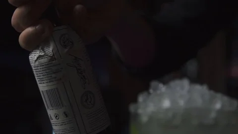 Syrup being dripped on ice Stock Footage 90123834