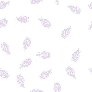 Syrup blackberry glyph seamless pattern Stock Illustration