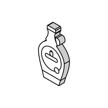 Syrup blackberry isometric icon vector illustration Stock Illustration