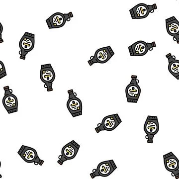 Syrup blackberry vector seamless pattern Illustrazione stock