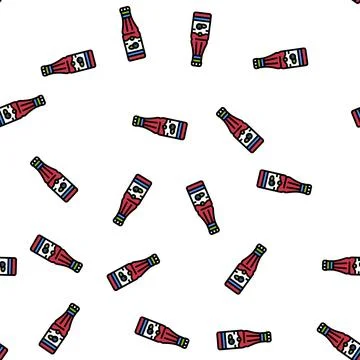 Syrup blueberry vector seamless pattern Stock Illustration
