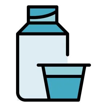 Syrup bottle icon vector flat Stock Illustration