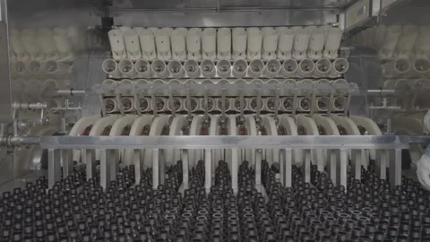 Syrup Bottles Cleaning Process in pharma factory S log. Stock Footage 317143354