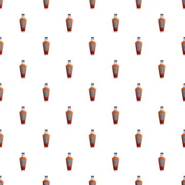 Syrup bottles creating a seamless repeating pattern Stock Illustration