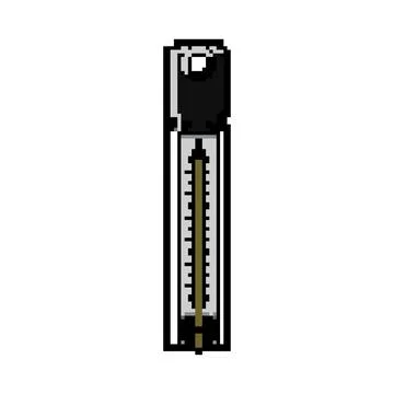 Syrup candy thermometer pixel art vector illustration Illustrazione stock