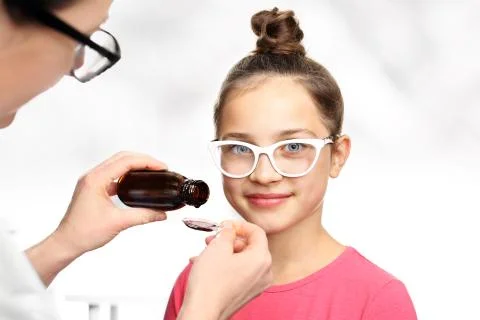 Syrup, effective aid in the cold. Stock Photos