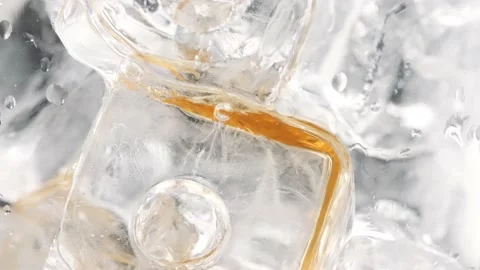 Syrup flows through the ice Stock-Footage 169890228