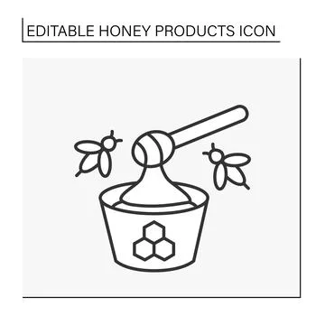 Syrup line icon Stock Illustration