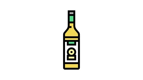 Syrup pineapple color icon animation Stock Footage 224345751