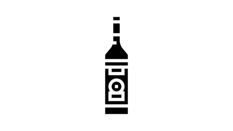 Syrup pineapple glyph icon animation Stock Footage 222754541