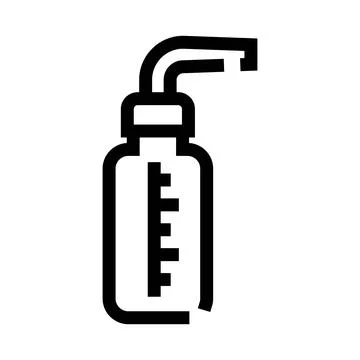 Syrup pump bottle dispenser line art icon design Stock Illustration