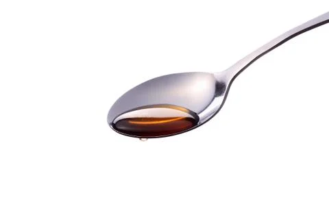 Syrup on a spoon Foto stock