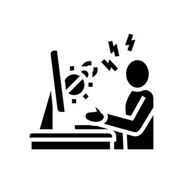 Sysadmin fixing debug glyph icon vector illustration イラスト素材