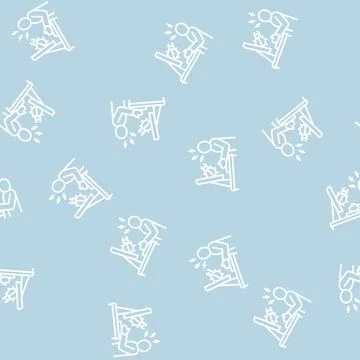 Sysadmin fixing debug line seamless pattern Stock Illustration