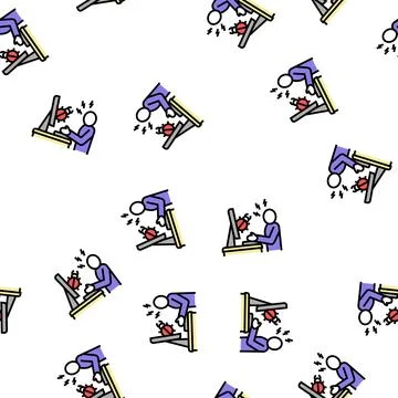 Sysadmin fixing debug vector seamless pattern Stockillustratie