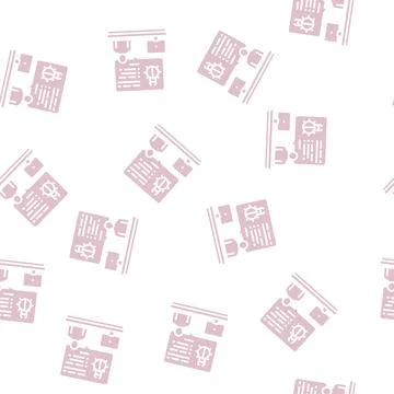 Sysadmin information about virus glyph seamless pattern Stock Illustration