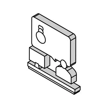Sysadmin information about virus isometric icon vector illustration イラスト素材