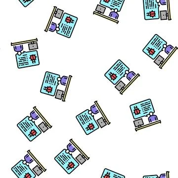 Sysadmin information about virus vector seamless pattern イラスト素材