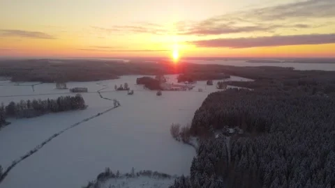 Sysmä, Silvester Evening, Scandinavia Stock Footage 262262109