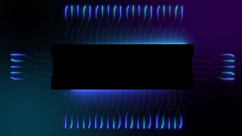 System. Abstract cyberspace. Electronics. Blue color. Rectangle. Stock Footage 250131704