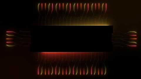 System. Abstract cyberspace. Electronics. Orange color. Rectangle. Stock Footage 250131701