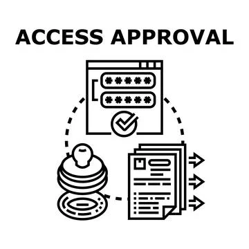 System access approval process with digital security verification イラスト素材