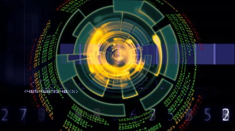 System Access Control. Sci-fi Stock Footage 55319593