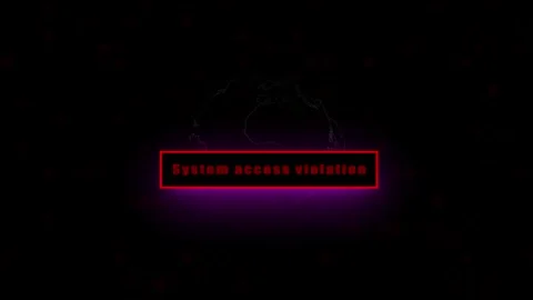 'System Access' Violation  with programming and earth outline animation. Stock Footage 286142973