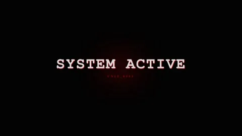System Active Text Animation - Digital Interface, Technology, Futuristic Stock Footage 331568310