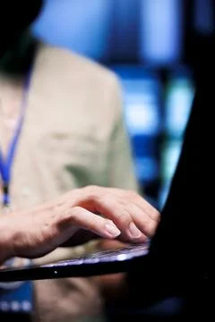 System admin does maintenance checklist Foto stock