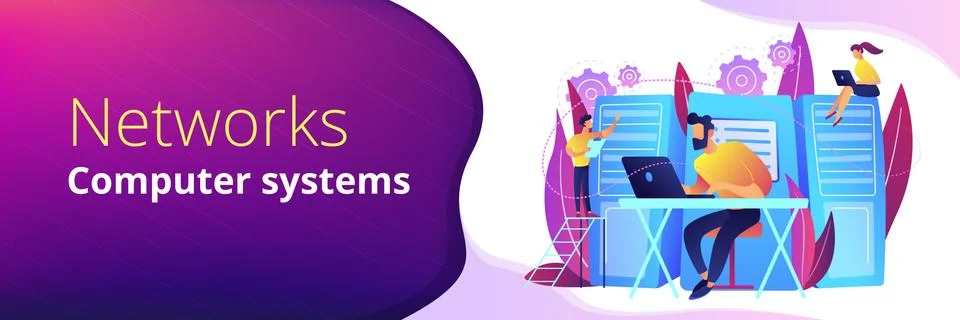 System administration header or footer banner Stock Illustration