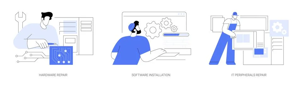 System administration isolated cartoon vector illustrations se Stock Illustration