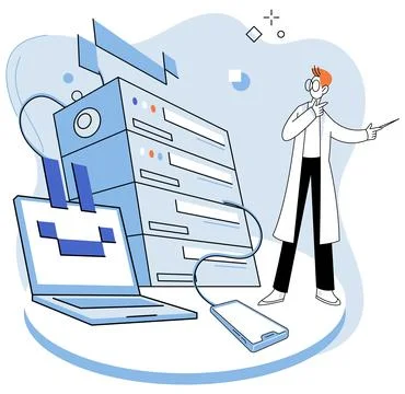 System administrator. Agents support executives in administration and control イラスト素材