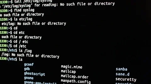 A system administrator analyzes data traffic over a wi-fi network  Stock Footage 86853260