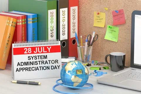 System Administrator Appreciation Day, SysAdmin Day concept, 3D rendering Stock Illustration