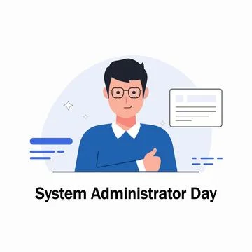 System administrator day programmer Stock Illustration