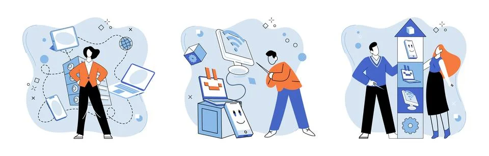 System administrator. Supportive managers provide assistance and support to Stock Illustration