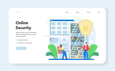System administrator web banner or landing page set. Technical work 스톡 일러스트