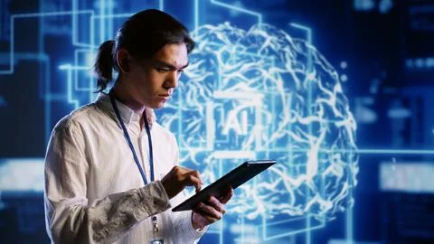 System administrator working with AI 写真素材