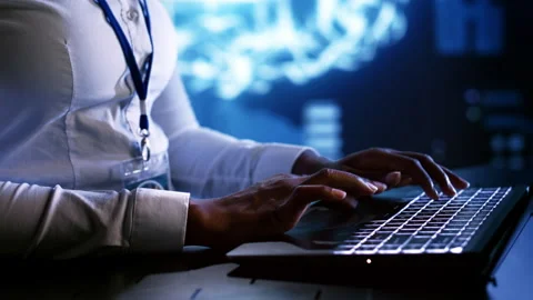 System administrator writing AI script Stock Footage 251591529