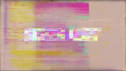 SYSTEM ALERT Cyber Glitch Backgrounds Hacking Effect And Data Distortion Stock Footage 328199495