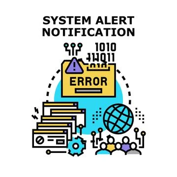 System alert error notification concept vector illustration Stock Illustration